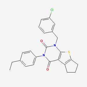 1-(3-chlorobenzyl)-3-(4-ethylphenyl)-6,7-dihydro-1H-cyclopenta[4,5]thieno[2,3-d]pyrimidine-2,4(3H,5H)-dione