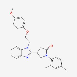 1-(2,4-dimethylphenyl)-4-{1-[2-(4-methoxyphenoxy)ethyl]-1H-benzimidazol-2-yl}pyrrolidin-2-one