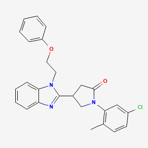 1-(5-chloro-2-methylphenyl)-4-[1-(2-phenoxyethyl)-1H-benzimidazol-2-yl]pyrrolidin-2-one