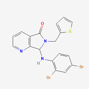 7-[(2,4-dibromophenyl)amino]-6-(thien-2-ylmethyl)-6,7-dihydro-5H-pyrrolo[3,4-b]pyridin-5-one