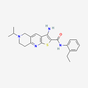 3-amino-N-(2-ethylphenyl)-6-(propan-2-yl)-5,6,7,8-tetrahydrothieno[2,3-b][1,6]naphthyridine-2-carboxamide