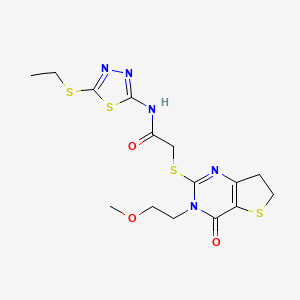 N-[5-(Ethylsulfanyl)-1,3,4-thiadiazol-2-YL]-2-{[3-(2-methoxyethyl)-4-oxo-3H,4H,6H,7H-thieno[3,2-D]pyrimidin-2-YL]sulfanyl}acetamide