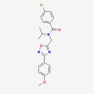 molecular formula C20H20BrN3O3 B11436912 4-bromo-N-{[3-(4-methoxyphenyl)-1,2,4-oxadiazol-5-yl]methyl}-N-(propan-2-yl)benzamide 