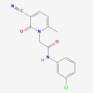 N-(3-chlorophenyl)-2-(3-cyano-6-methyl-2-oxo-1,2-dihydropyridin-1-yl)acetamide