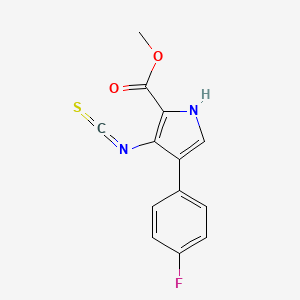 molecular formula C13H9FN2O2S B11436938 methyl 4-(4-fluorophenyl)-3-isothiocyanato-1H-pyrrole-2-carboxylate 