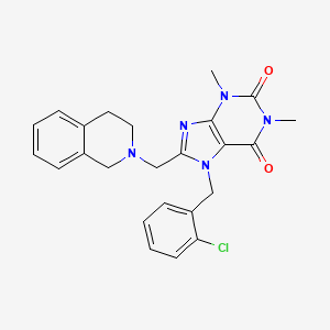 7-[(2-chlorophenyl)methyl]-8-(3,4-dihydro-1H-isoquinolin-2-ylmethyl)-1,3-dimethylpurine-2,6-dione