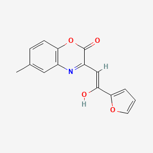 (3E)-3-[2-(furan-2-yl)-2-oxoethylidene]-6-methyl-3,4-dihydro-2H-1,4-benzoxazin-2-one