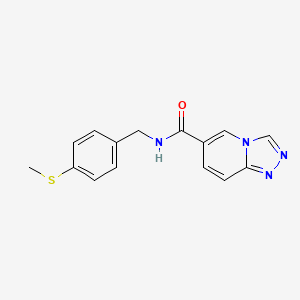 molecular formula C15H14N4OS B11436979 N-(4-(methylthio)benzyl)-[1,2,4]triazolo[4,3-a]pyridine-6-carboxamide 