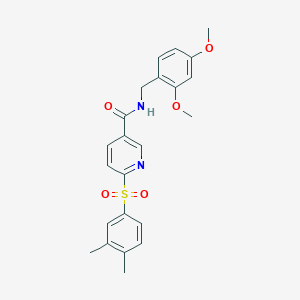 N-(2,4-dimethoxybenzyl)-6-[(3,4-dimethylphenyl)sulfonyl]pyridine-3-carboxamide