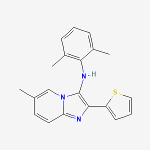 molecular formula C20H19N3S B11436988 N-(2,6-dimethylphenyl)-6-methyl-2-(thiophen-2-yl)imidazo[1,2-a]pyridin-3-amine 