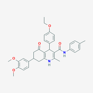 7-(3,4-dimethoxyphenyl)-4-(4-ethoxyphenyl)-2-methyl-N-(4-methylphenyl)-5-oxo-1,4,5,6,7,8-hexahydroquinoline-3-carboxamide