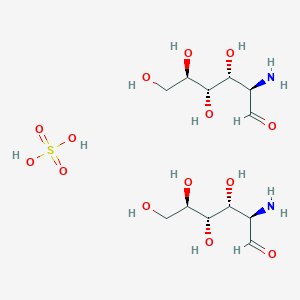 molecular formula 2C6H13NO5.H2O4S B1143702 硫酸双(2-氨基-2-脱氧-D-葡萄糖) CAS No. 14999-43-0