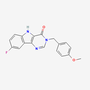 8-fluoro-3-(4-methoxybenzyl)-3,5-dihydro-4H-pyrimido[5,4-b]indol-4-one