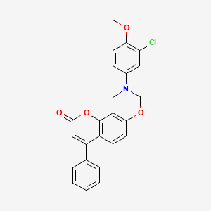 9-(3-chloro-4-methoxyphenyl)-4-phenyl-9,10-dihydro-2H,8H-chromeno[8,7-e][1,3]oxazin-2-one