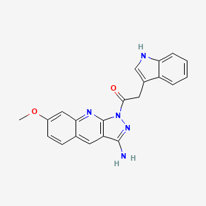 1-(1H-indol-3-ylacetyl)-7-methoxy-1H-pyrazolo[3,4-b]quinolin-3-amine