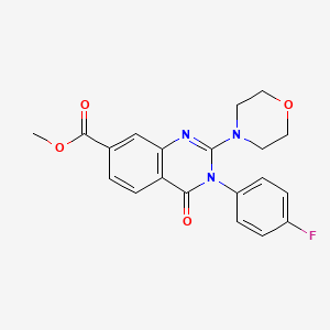 Methyl 3-(4-fluorophenyl)-2-morpholino-4-oxo-3,4-dihydroquinazoline-7-carboxylate