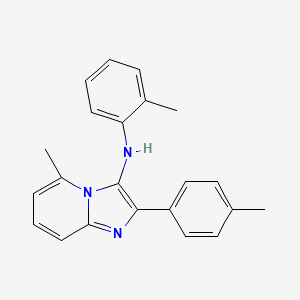 molecular formula C22H21N3 B11437056 5-methyl-N-(2-methylphenyl)-2-(4-methylphenyl)imidazo[1,2-a]pyridin-3-amine 