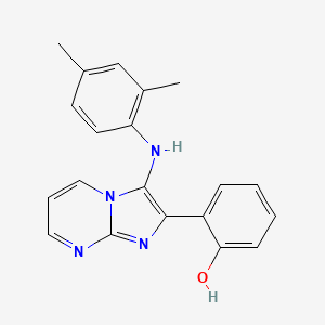 molecular formula C20H18N4O B11437062 2-{3-[(2,4-Dimethylphenyl)amino]imidazo[1,2-a]pyrimidin-2-yl}phenol 