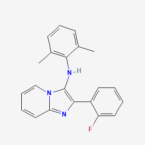 molecular formula C21H18FN3 B11437078 N-(2,6-dimethylphenyl)-2-(2-fluorophenyl)imidazo[1,2-a]pyridin-3-amine 