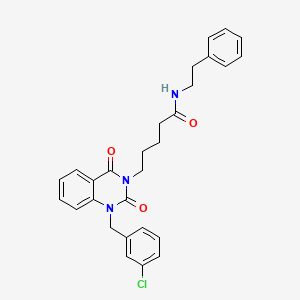 5-[1-(3-chlorobenzyl)-2,4-dioxo-1,4-dihydroquinazolin-3(2H)-yl]-N-(2-phenylethyl)pentanamide