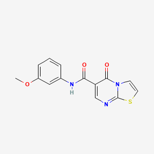 molecular formula C14H11N3O3S B11437087 N-(3-methoxyphenyl)-5-oxo-5H-thiazolo[3,2-a]pyrimidine-6-carboxamide 