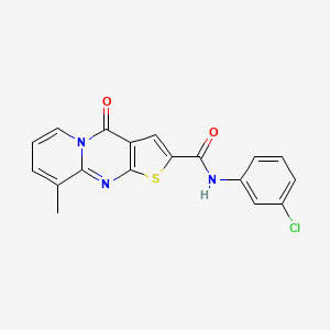 molecular formula C18H12ClN3O2S B11437088 N-(3-chlorophenyl)-9-methyl-4-oxo-4H-pyrido[1,2-a]thieno[2,3-d]pyrimidine-2-carboxamide 