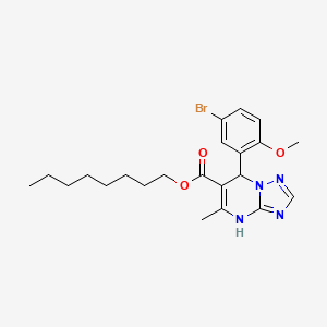 Octyl 7-(5-bromo-2-methoxyphenyl)-5-methyl-4,7-dihydro[1,2,4]triazolo[1,5-a]pyrimidine-6-carboxylate