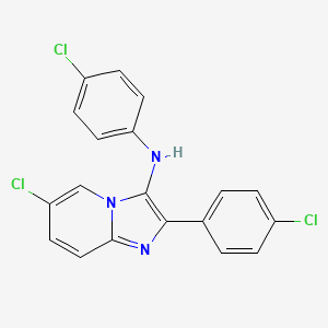 6-chloro-N,2-bis(4-chlorophenyl)imidazo[1,2-a]pyridin-3-amine