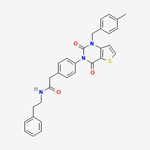 2-(4-(1-(4-methylbenzyl)-2,4-dioxo-1,2-dihydrothieno[3,2-d]pyrimidin-3(4H)-yl)phenyl)-N-phenethylacetamide