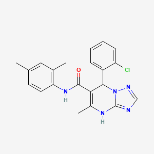 molecular formula C21H20ClN5O B11437141 7-(2-chlorophenyl)-N-(2,4-dimethylphenyl)-5-methyl-4,7-dihydro[1,2,4]triazolo[1,5-a]pyrimidine-6-carboxamide 