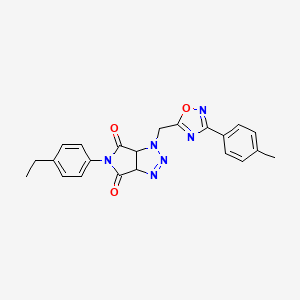 5-(4-ethylphenyl)-1-{[3-(4-methylphenyl)-1,2,4-oxadiazol-5-yl]methyl}-3a,6a-dihydropyrrolo[3,4-d][1,2,3]triazole-4,6(1H,5H)-dione