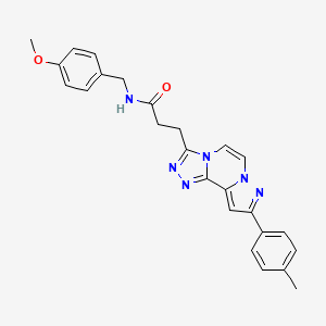 N-(4-methoxybenzyl)-3-(9-(p-tolyl)pyrazolo[1,5-a][1,2,4]triazolo[3,4-c]pyrazin-3-yl)propanamide