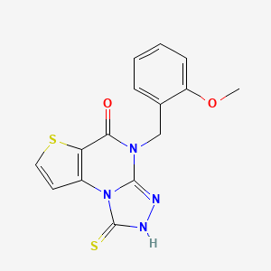 4-(2-methoxybenzyl)-1-thioxo-2,4-dihydrothieno[2,3-e][1,2,4]triazolo[4,3-a]pyrimidin-5(1H)-one