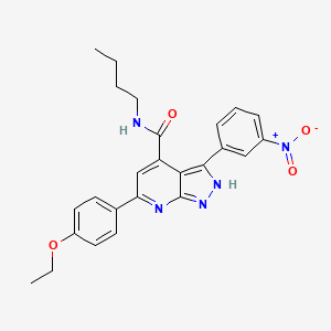 N-butyl-6-(4-ethoxyphenyl)-3-(3-nitrophenyl)-2H-pyrazolo[3,4-b]pyridine-4-carboxamide