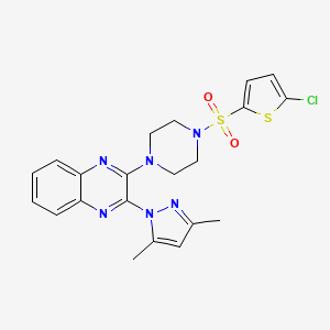 2-{4-[(5-chlorothiophen-2-yl)sulfonyl]piperazin-1-yl}-3-(3,5-dimethyl-1H-pyrazol-1-yl)quinoxaline