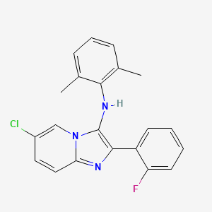 6-chloro-N-(2,6-dimethylphenyl)-2-(2-fluorophenyl)imidazo[1,2-a]pyridin-3-amine