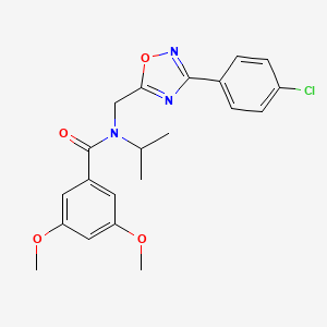 N-{[3-(4-chlorophenyl)-1,2,4-oxadiazol-5-yl]methyl}-3,5-dimethoxy-N-(propan-2-yl)benzamide