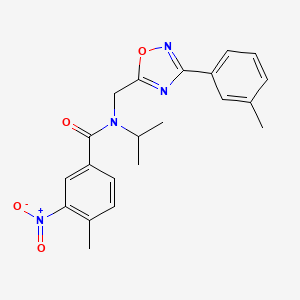 4-methyl-N-{[3-(3-methylphenyl)-1,2,4-oxadiazol-5-yl]methyl}-3-nitro-N-(propan-2-yl)benzamide