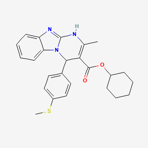 Cyclohexyl 2-methyl-4-[4-(methylsulfanyl)phenyl]-1,4-dihydropyrimido[1,2-a]benzimidazole-3-carboxylate