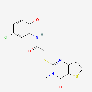 N-(5-chloro-2-methoxyphenyl)-2-((3-methyl-4-oxo-3,4,6,7-tetrahydrothieno[3,2-d]pyrimidin-2-yl)thio)acetamide