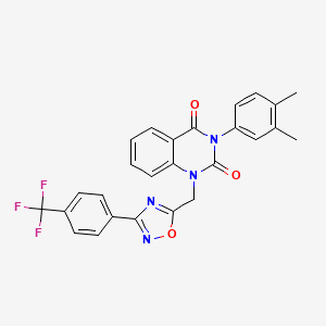 3-(3,4-dimethylphenyl)-1-((3-(4-(trifluoromethyl)phenyl)-1,2,4-oxadiazol-5-yl)methyl)quinazoline-2,4(1H,3H)-dione