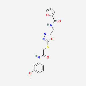 N-{[5-({2-[(3-methoxyphenyl)amino]-2-oxoethyl}thio)-1,3,4-oxadiazol-2-yl]methyl}-2-furamide