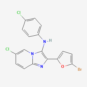 2-(5-bromofuran-2-yl)-6-chloro-N-(4-chlorophenyl)imidazo[1,2-a]pyridin-3-amine