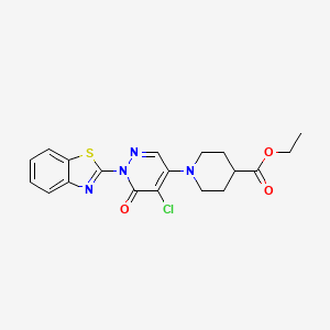 Ethyl 1-[1-(1,3-benzothiazol-2-yl)-5-chloro-6-oxo-1,6-dihydropyridazin-4-yl]piperidine-4-carboxylate