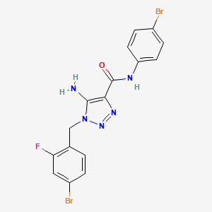 5-amino-1-[(4-bromo-2-fluorophenyl)methyl]-N-(4-bromophenyl)-1H-1,2,3-triazole-4-carboxamide