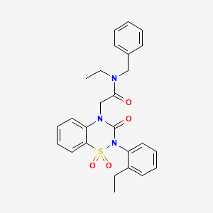 N-benzyl-N-ethyl-2-[2-(2-ethylphenyl)-1,1-dioxido-3-oxo-2,3-dihydro-4H-1,2,4-benzothiadiazin-4-yl]acetamide