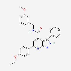 6-(4-ethoxyphenyl)-N-(3-methoxybenzyl)-3-phenyl-1H-pyrazolo[3,4-b]pyridine-4-carboxamide