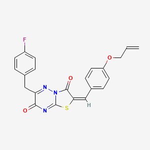 (2E)-6-(4-fluorobenzyl)-2-[4-(prop-2-en-1-yloxy)benzylidene]-7H-[1,3]thiazolo[3,2-b][1,2,4]triazine-3,7(2H)-dione