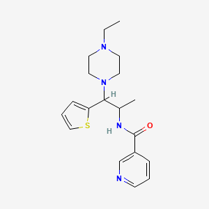 N-[2-(4-ethylpiperazin-1-yl)-1-methyl-2-thien-2-ylethyl]nicotinamide