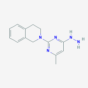 2-(4-Hydrazinyl-6-methylpyrimidin-2-yl)-1,2,3,4-tetrahydroisoquinoline